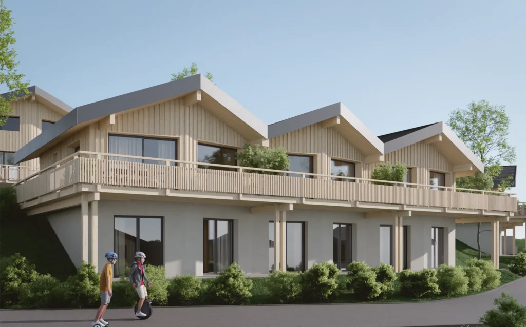 Façade Projet Les Martelles à Mollens, Suisse by FM immobilier