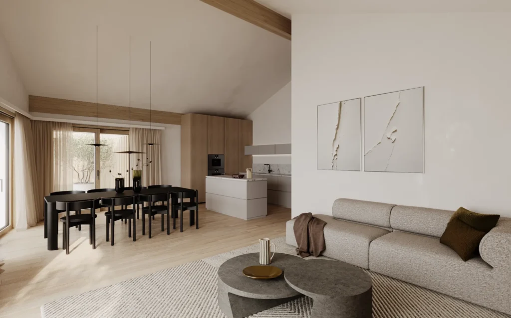Vue Intérieur du projet Les Martelles à Mollens, Suisse by FM immobilier